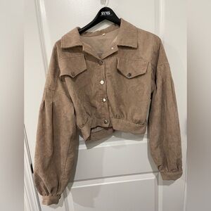 Corduroy cropped jacket
